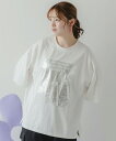 ★新作★【ScoLar Parity スカラー パリティ】352130 おばけウサギのひび割れ箔プリント 接触冷感Tシャツ トップス 原宿系 個性的 ユニセックス【パッパドゥドゥ】