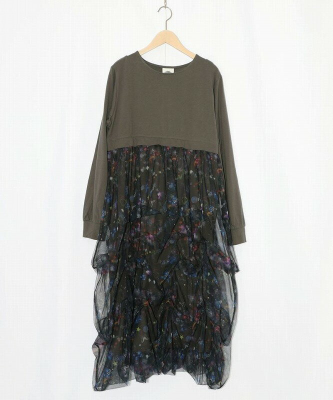 ScoLar スカラー】153693 チュールとラインテープのカーゴパンツ