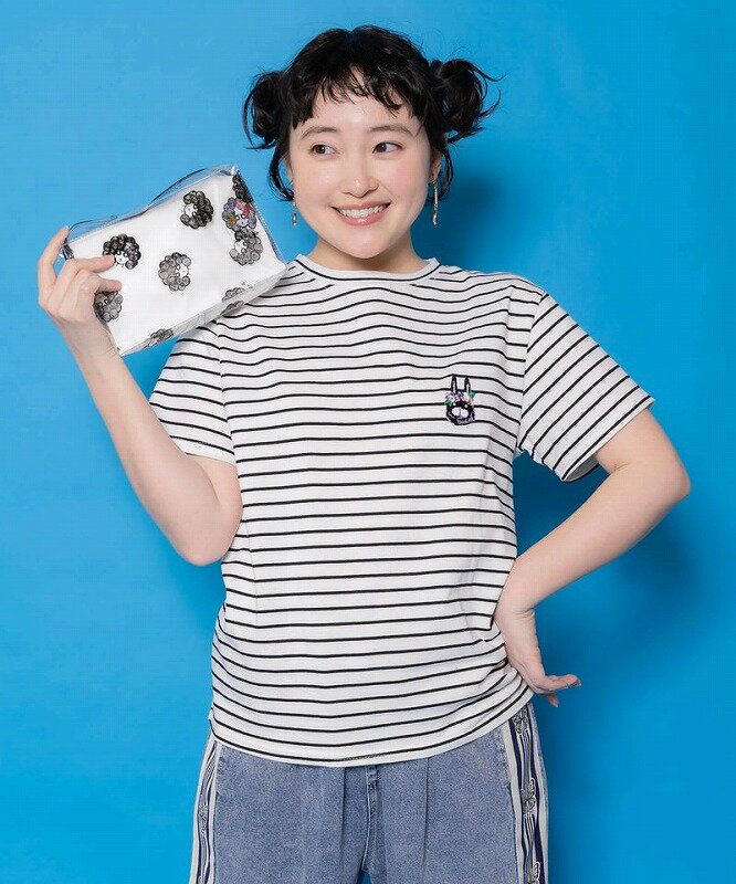 乐天商城 - ★SALE★【ScoLar スカラー】161652 スカラーちゃんポーチ付き3柄展開キャラ刺繍Tシャツ トップス カジュアル レトロ 原宿系 個性的 ポイント【パッパドゥドゥ】
