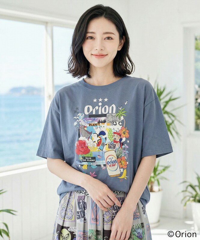 ★新作★【ScoLar スカラー】161680 orion×ScoLar save the planet Tシャツ トップス カジュアル レトロ コラボ 原宿系 個性的【パッパドゥドゥ】