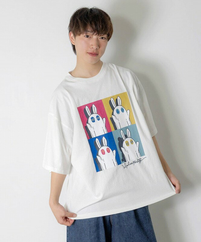 Character - ★新作★【ScoLar Parity スカラー パリティ】362108 間違い探しおばけウサギTシャツ トップス カジュアル ストリート 原宿系 個性的 ユニセックス【パッパドゥドゥ】