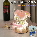 プリザーブドフラワー プレゼント ドームアレンジ バラ 枯れない花 アロマディフューザー 贈り物 お見舞い 枯れない花 金メッキローズ LEDライト 薔薇 花束...