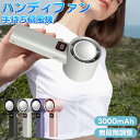 ハンディファン 小型 卓上扇風機 USB充電式 3000mAh大容量 バッテリー 最大10時間動作 携帯扇風機 手持ち扇風機 1-100段階風量調節 強風 LE...