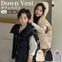 キッズ ベスト ダウンベスト ベビー 子供 赤ちゃん 中綿 韓国 フード付き 子供服 キッズ服 ベビー服 男の子 女の子 秋 秋服 冬 冬服 中綿 厚手 秋冬 ベスト アウター キッズアウター 上着 ファスナー ポケット付き 110 120 130 140 150 160 無地 可愛い