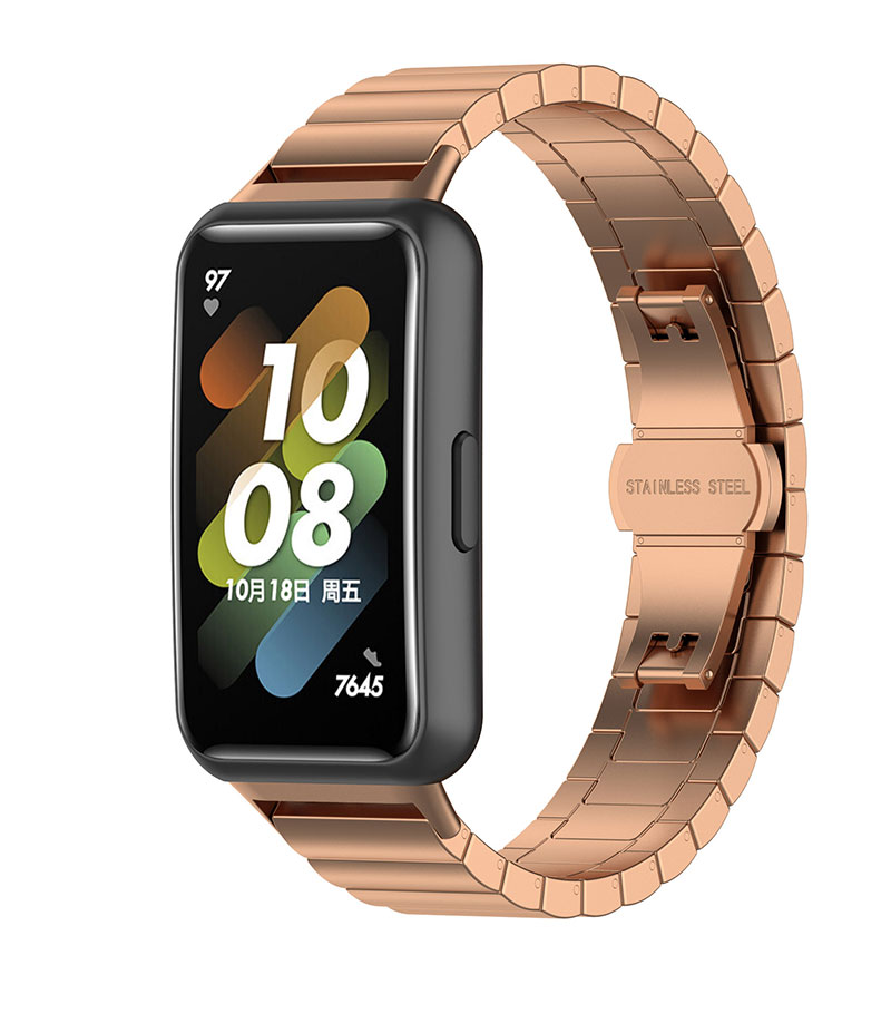 HUAWEI Band 7 交換用ベルト ファーウェイバンド7専用取り替えバンド 取扱簡単 交換用バンド 腕時計バンド スマートウォッチ ベルト バンド 耐久性 対応Huawei Watch Fit,交換バンド 金属 ステンレスバンド ステンレス 調節可能 ビジネス風