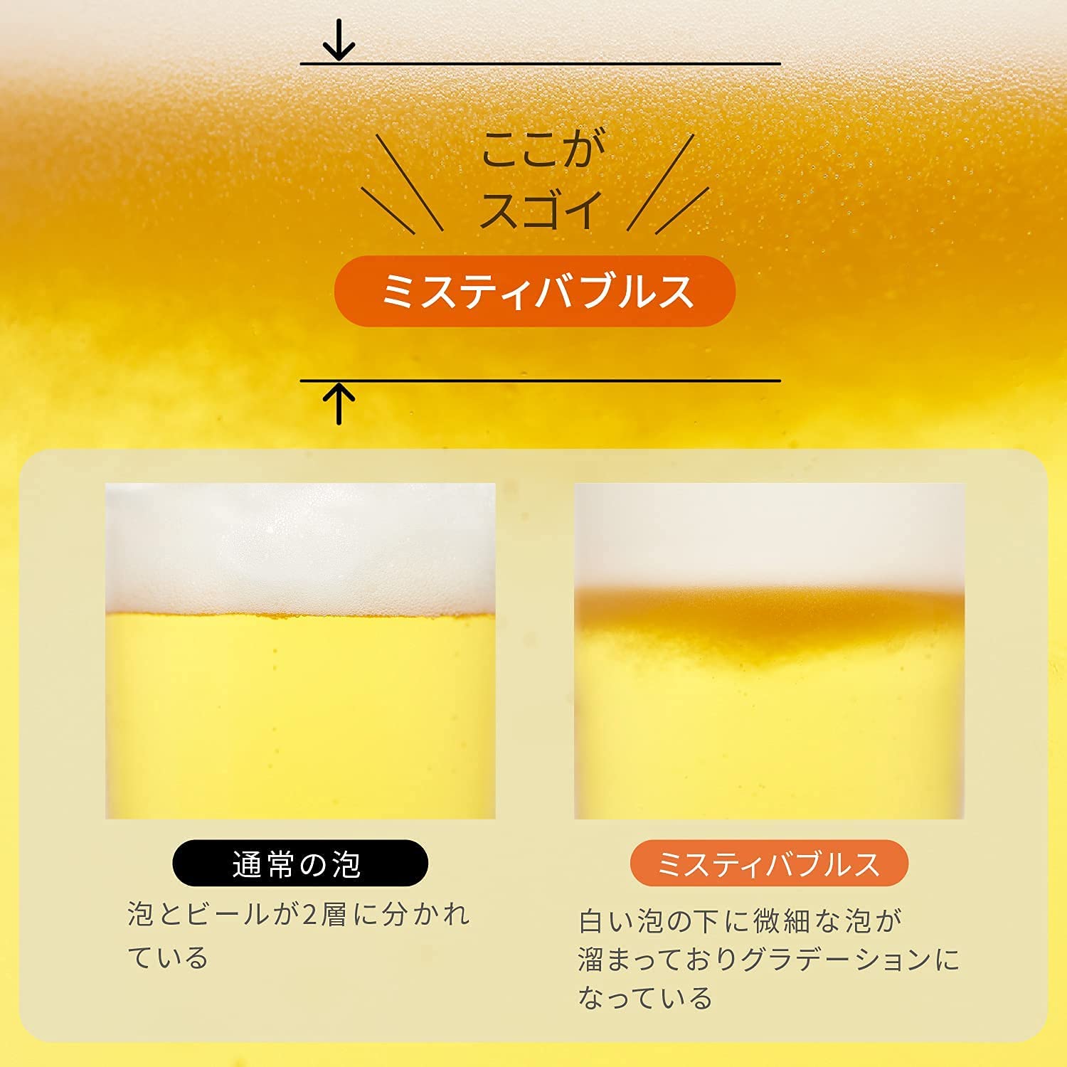 グリーンハウスビールサーバースタンド型クリーミー泡が長持ちミスティバブルス充電式バッテリ内蔵氷点下保冷剤付きGH-BEERSEC-BK