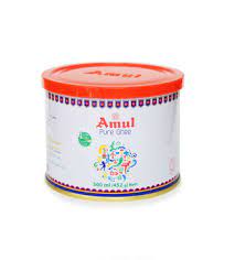 Amul ピュアギー 500ml　インドで人気No1アムール社（Amul）のギー（インドバター）カレーをはじめとしたインド料理やお菓子作りに　ナンやチャパティに塗ると味わいUP　Pure Ghee