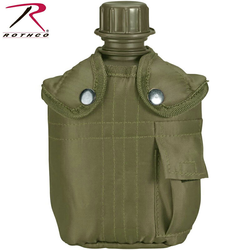 ロスコ ROTHCO 水筒 G.I. TYPE 1QT PLASTIC CANTEEN オリーブ ミリタリー サバゲー キャンプ アウトドア キャンティーン【SMART LEISURE】