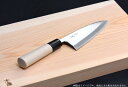 出刃包丁 白鋼 本霞砥 水牛柄 150mm 右利き用 包丁 木凛