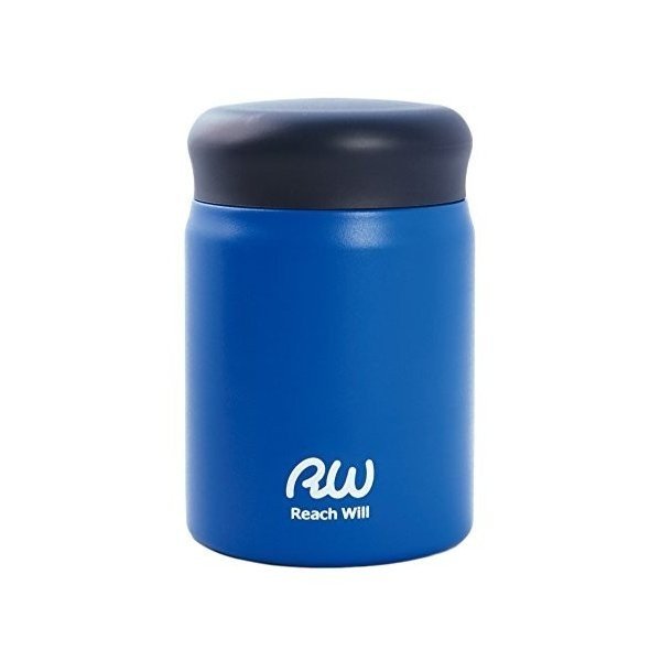 Reach Will ステンレス製真空フードポット 320ml マットブルー RBB-32MBL 保温ランチジャー キャンプ ..