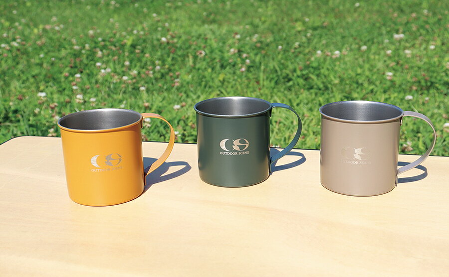 パピルスマート楽天市場店のoutdoor scene 18-8ステンレス シングルマグ 300ml OS-001Y イエロー キャンプ アウトドア レジャー コンパクト 調理 アウトドアシーン (hok)｜アングル2