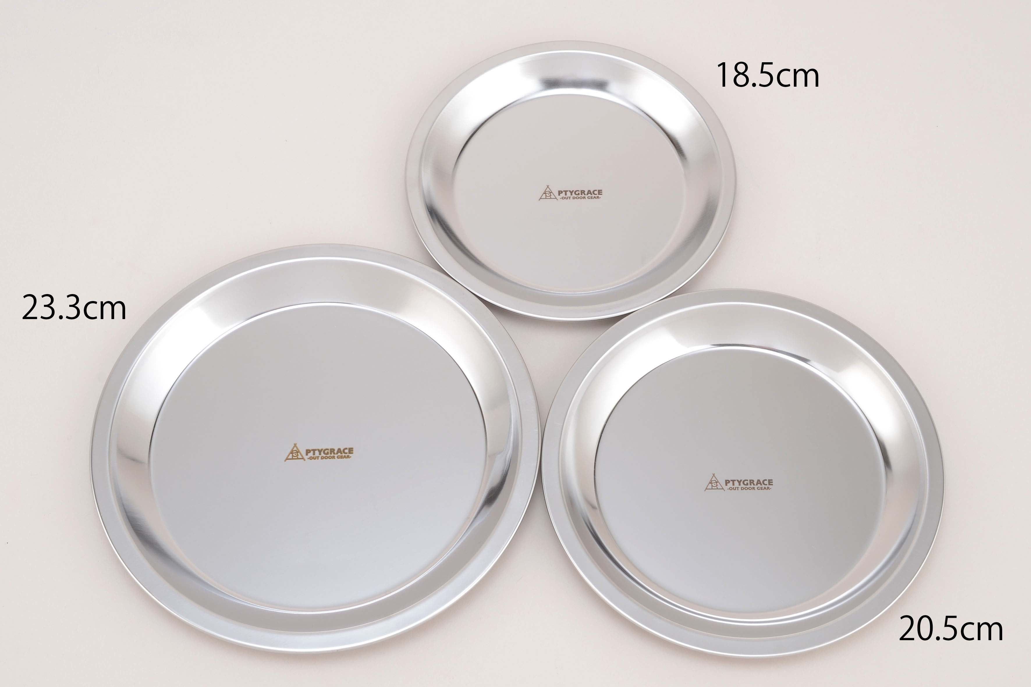 PTYGRACE ステンレス スタッキンングプレート18.5cm PY-SL40 キャンプ アウトドア ...