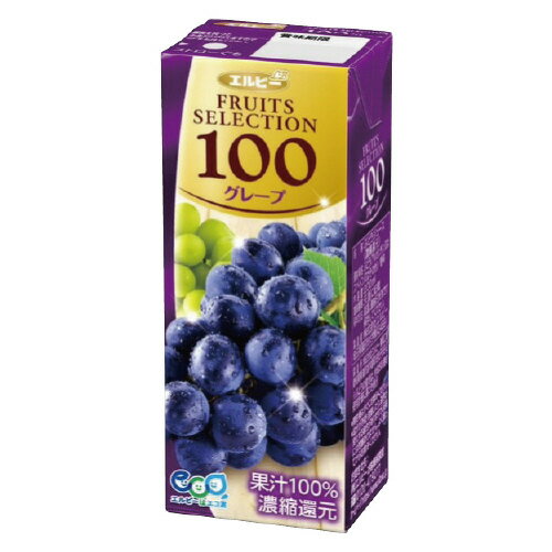 ＃ エルビー ＃フルーツセレクション　グレープ 200ml×24パック 253969