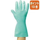 ★5月9日17時注文分よりポイント10倍★ダンロップホームプロダクツ 天然ゴム手袋中厚手 Lサイズ グリーン 全長約300mm SP-8L-G