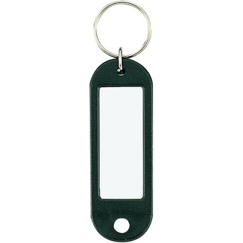 名札 コクヨ キーホルダー型名札　黒　10個パック ナフ-200DX10