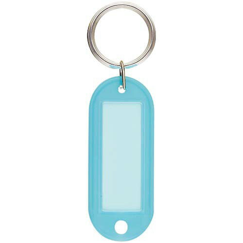 名札 コクヨ キーホルダー型名札　ライトブルー　10個パック ナフ-210LBX10