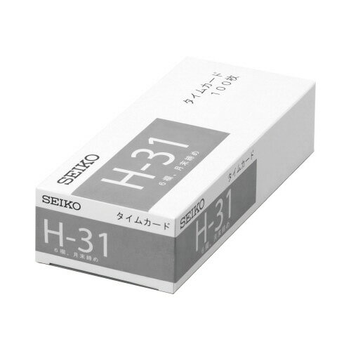 セイコーソリューションズ セイコー用タイムカード H−31 月末締 片面 6欄 H-31カ-ド セイコーソリューションズ セイコー用タイムカード H−31 月末締 片面 6欄 H-31カ-ド