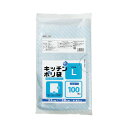 オルディ プラスプラスキッチンポリ袋 透明 　L　320×380×0．02mm　100枚 PKP-L-100