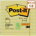 ★2月2日17時注文分よりポイント5倍★ スリーエム　ジャパン ポスト・イット　再生紙ノート　罫線入り　75x75mm　100枚　イエロー 630RP-Y