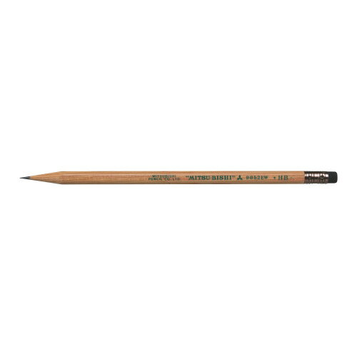 鉛筆 三菱鉛筆 三菱リサイクル鉛筆　ゴムつき　HB　1ダース K9852EWHB 2