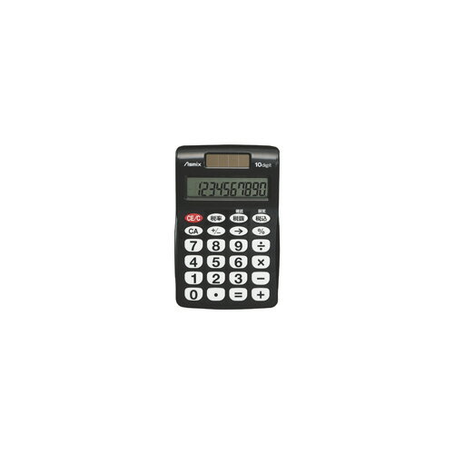 アスカ ビジネス電卓 ポケット ブラック C1009BK