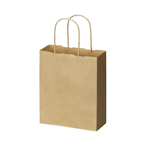 カウネット 丸紐手提げ袋　薄口　茶 未晒 　SS　50枚×3 4255-8682