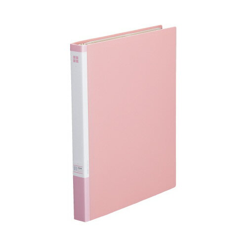 名刺ホルダー カウネット 名刺ファイル（替紙式）　A4縦　台紙15枚付き　ピンク 4248-1331