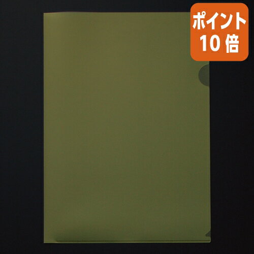 ★10月16日17時注文分よりポイント10倍★クリアファイル カウネット カラークリヤーホルダー（再生PP）　A4黄100枚入り 5057-9037