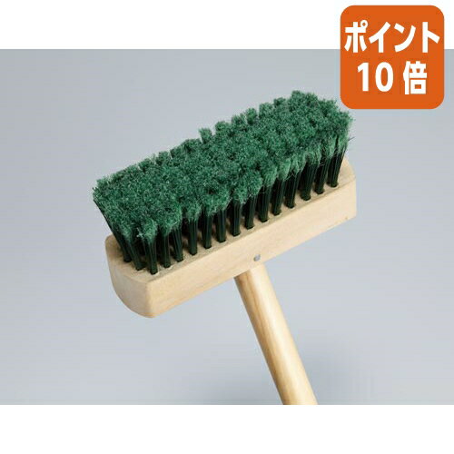 ★10月16日17時注文分よりポイント10倍★ カウネット 磨きやすい先割れデッキブラシ　W175×H1130mm 4378-..