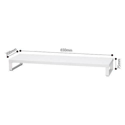 カウネット Katazuk　机上台　幅650mm　ホワイト 4303-6714 2