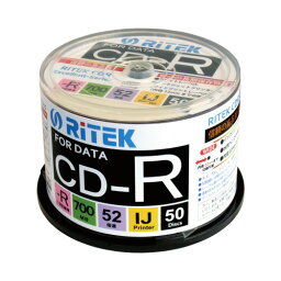 アールアイジャパン CD−Rデータ用　52倍速　IJ対応　50枚SP CDR700EXWP50RTC