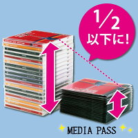 コクヨ(EDC-CME1-100W)CD/DVDソフトケースMEDIAPASS1枚収容100枚セット白CDケース/DVDケース☆