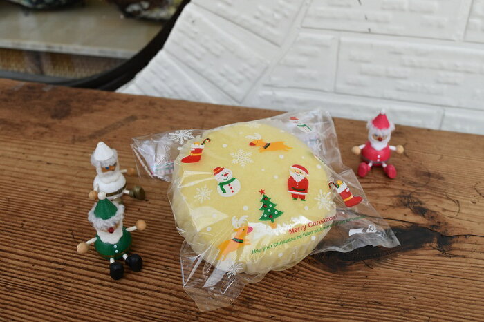 【クリスマス ラッピング】PPパン個袋 S ハッピークリスマス (1セット100枚入)【プレゼント　サンタ　スノーマン　トナカイ　かわいい　パン 袋 PP】