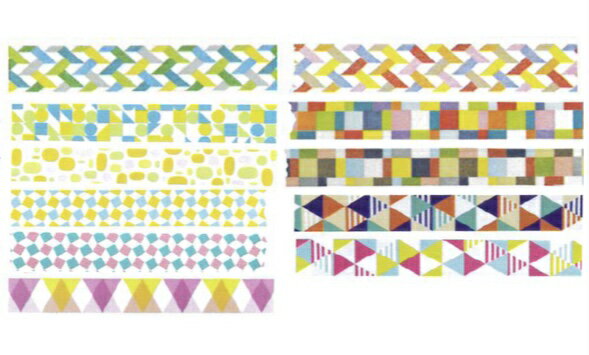 【7m巻】マスキングテープ 幾何学模様(1セット1巻入)