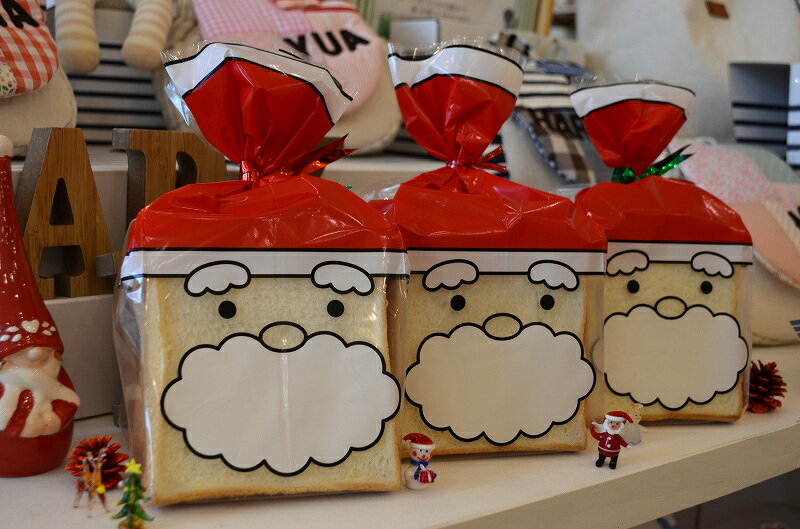【クリスマス 袋】PP食パン1斤袋 サンタ(1セット100枚入)【パン 袋】【ラッピング 袋】