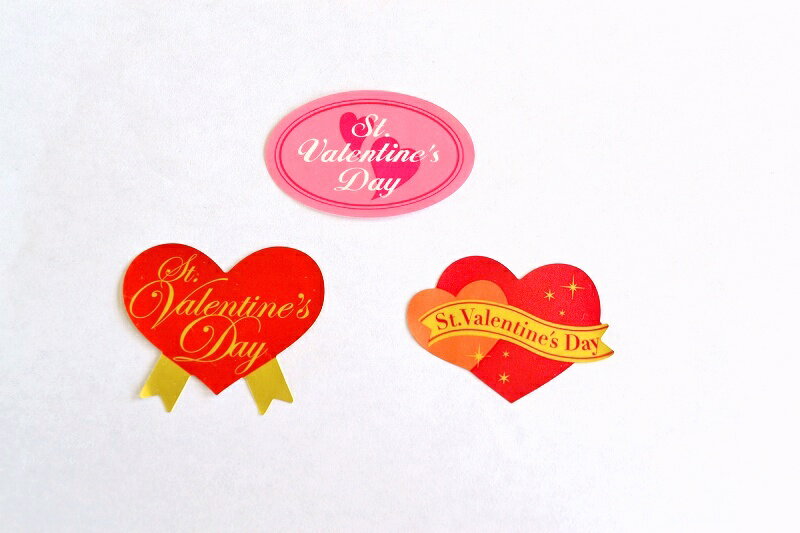 バレンタインシール オーバル(1セット100枚入)
