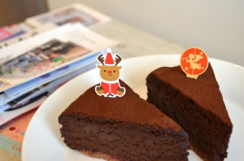 【ケーキ　ピック】クリスマスピック サンタトナカイ(1セット500枚入)【かわいい　飾り　スイーツ】