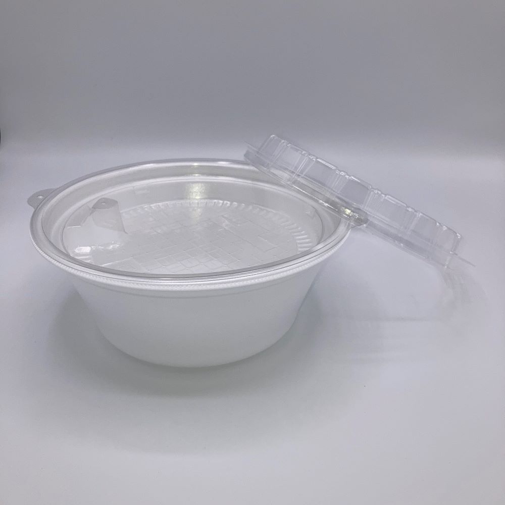 テイクアウト 「小ロット対応商品」DLV麺20(78)本体白・中皿・嵌合蓋セット[50枚]　エフピコ　使い捨て デリバリー どんぶり 丼 プラスチック容器 配達 出前 持ち帰り