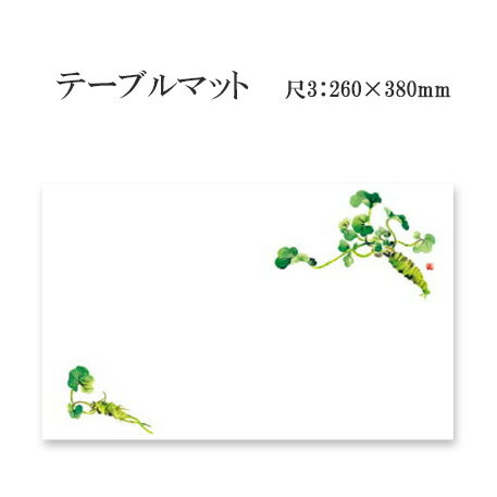 高級和紙マット テーブルマット 尺3 わさびNo.206 (100枚) 使い捨て 敷紙 ランチョンマット 懐敷 懐紙 グルメ和紙 紙製品