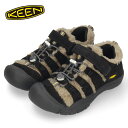 キーン スニーカー キッズ ニューポート 子供靴 サンダル 男の子 女の子 黒 ボアサンダル KEEN NEWPORT SHOE 1026625 Tps Big Foot Gold ブラック ボア もこもこ コンフォート アウトドア