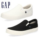 GAP ギャップ スニーカー スリッポン レディース メンズ GPU22410 ブラック ホワイト 黒 白 サイドゴア シンプル カジュアル 仕事 通勤 上履き...