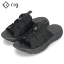 リグ リカバリーサンダル メンズ サンダル ブラック 黒 リカバリー シューズ コンフォート アウトドア rig footwear Wadu ワドゥ RG002...