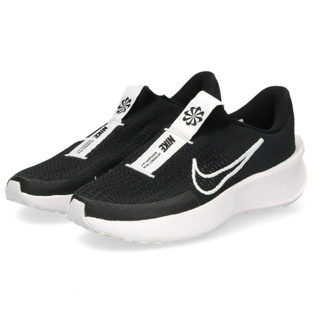NIKEの進化系ランニング。毎日をアクティブにアップデート。 INTERACT RUN EASYON ブラック スリッポン ハンズフリー ナイキ スニーカー レディース 黒 厚底 ランニングシューズ NIKE インタラクト ラン イージーオン FV5591 001 ブラック/ホワイト