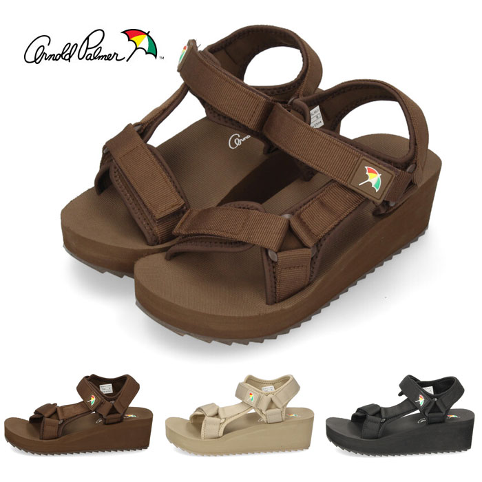 アーノルドパーマー サンダル レディース スポーツサンダル 厚底 AL5501 ストラップ ベルクロ スポサン..