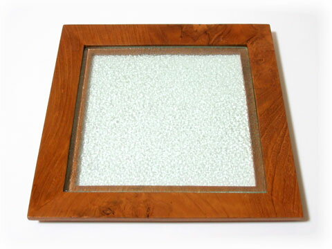 Wooden - Jenggala ジェンガラ ケラミック Square Plate w/Wood ガラス