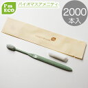使い捨て ハブラシセット 2000本 バイオマス 環境配慮 エコ アメニティ 歯ブラシ 業務用 I'm ECO 24穴 グリーン 歯磨き粉チューブ付 個包装 ホテル 旅館