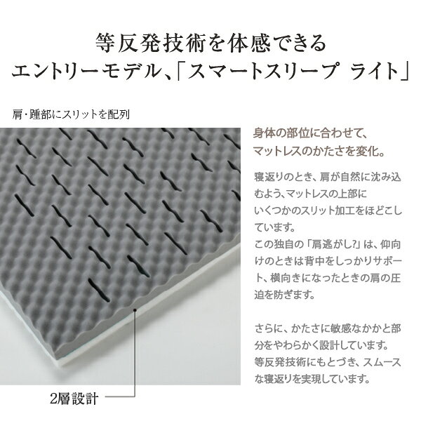 パラマウントベッド 電動ベッド マットレス シングル 97幅 スマートスリープ ライト MS-C310N [3]