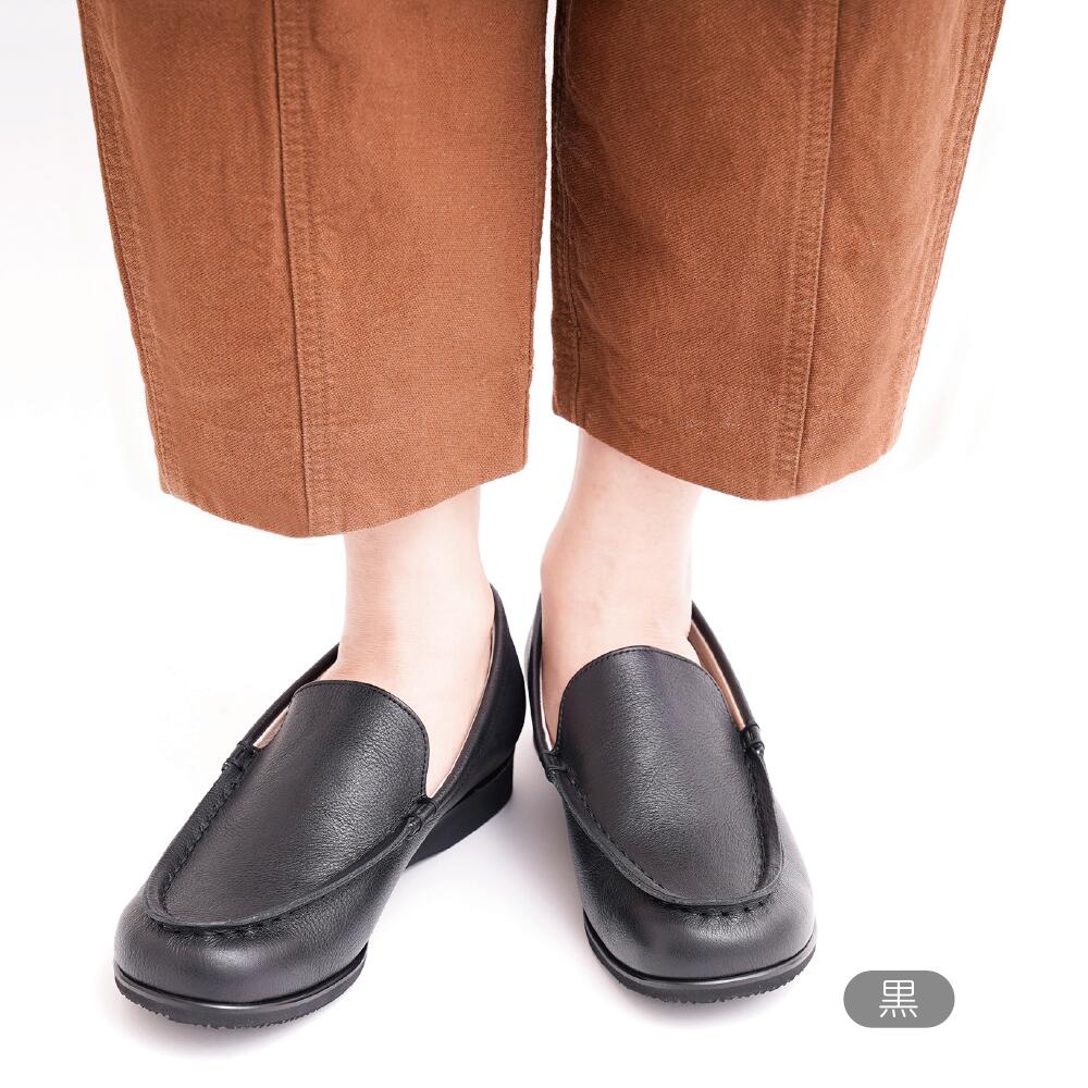 E幅 スリッポン 脱ぎ履きしやすい ハンドレス 手を使わない 革靴 コモド OR720 カジュアル シューズ 本..