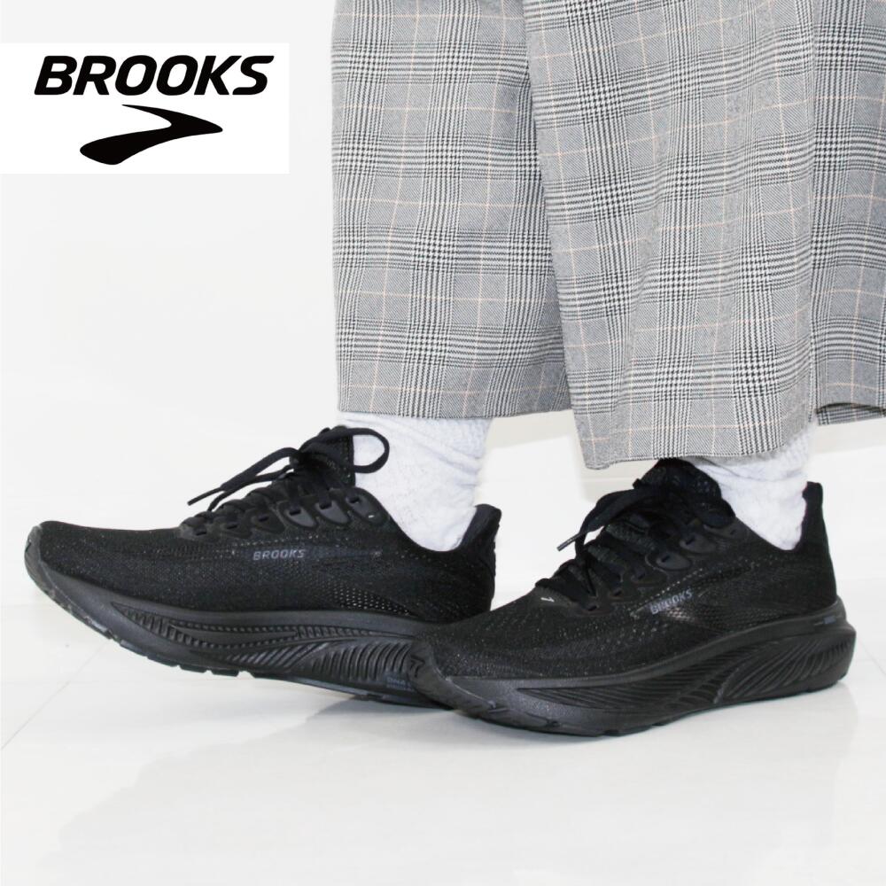 B幅 BROOKS Ghost17 BLK 返品交換可 ウォーキング スニーカー シューズ レディース 普段履き ゴースト17 ブラック