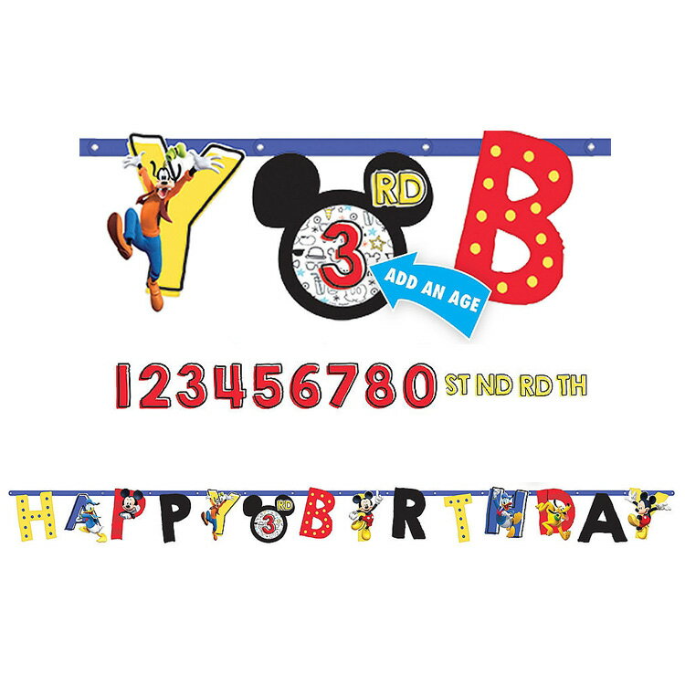 ディズニー ミッキーマウス レターバナー 誕生日 パーティー デコレーション アムスキャン